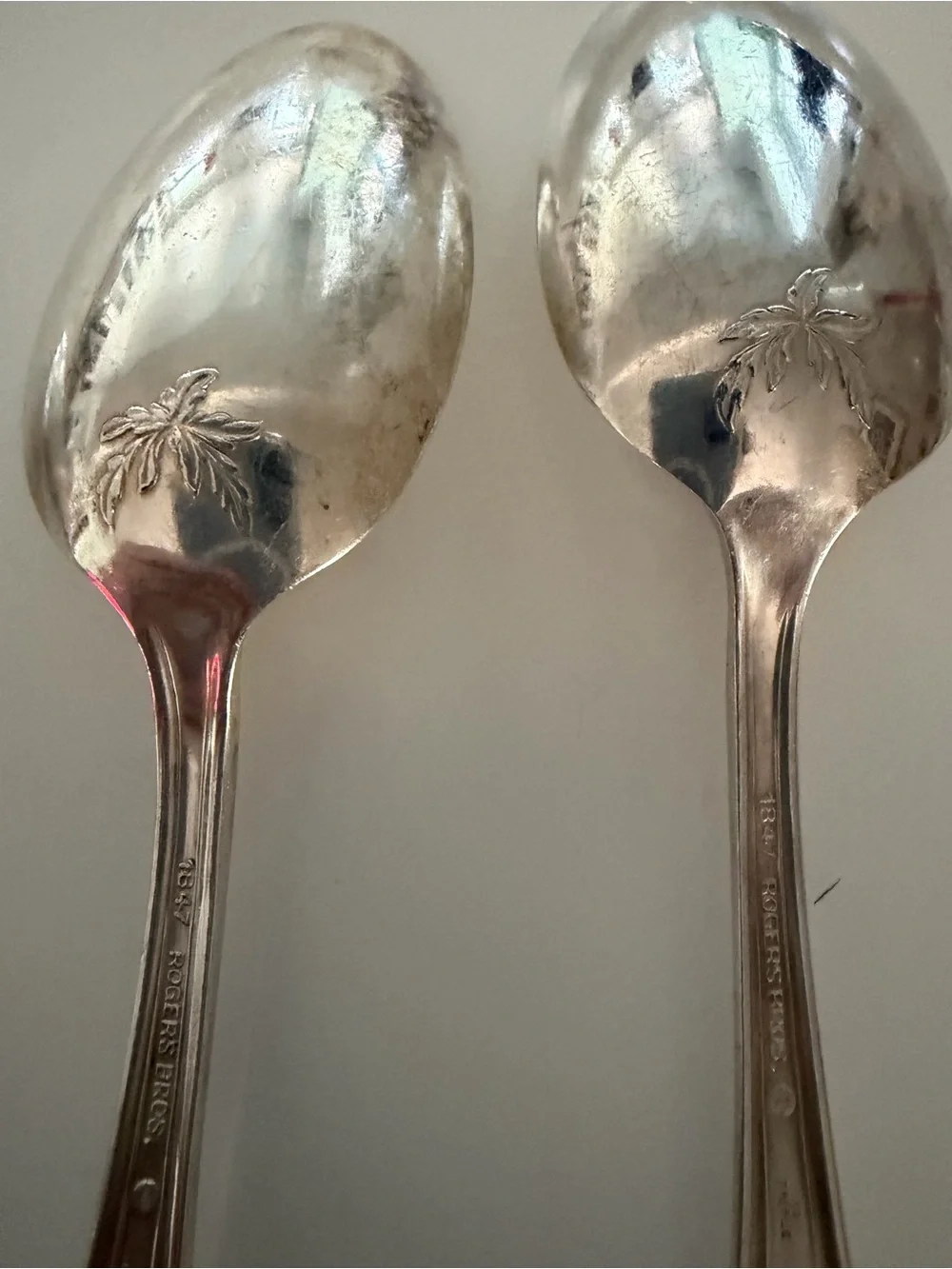 Old Colony Roger Bros Ornate Silver-Plated Dessert Spoons - Set of 4
